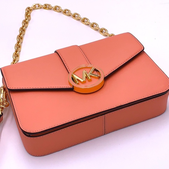 MICHAEL KORS CARMEN MEDIUM CONVERTIBLE SHOULDER BAG SHERBERT COLOR - Picture 5 of 16